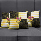 Melbourne Cup Australia Pillow Cover Diamond Horse Racing Silks Inspired Yellow