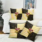 Melbourne Cup Australia Pillow Cover Diamond Horse Racing Silks Inspired Yellow