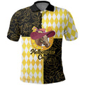 Personalised Melbourne Cup Australia Polo Shirt Diamond Horse Racing Silks Inspired Yellow