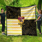 Melbourne Cup Australia Quilt Diamond Horse Racing Silks Inspired Yellow