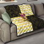 Melbourne Cup Australia Quilt Diamond Horse Racing Silks Inspired Yellow