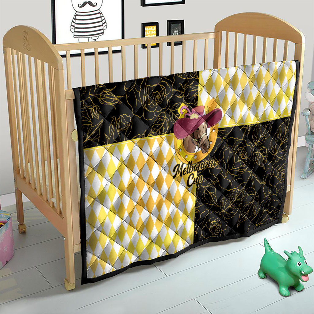 Melbourne Cup Australia Quilt Diamond Horse Racing Silks Inspired Yellow