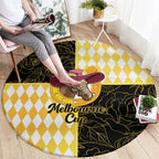 Melbourne Cup Australia Round Carpet Diamond Horse Racing Silks Inspired Yellow