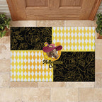 Melbourne Cup Australia Rubber Doormat Diamond Horse Racing Silks Inspired Yellow