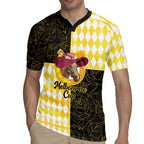 Personalised Melbourne Cup Australia Rugby Jersey Diamond Horse Racing Silks Inspired Yellow