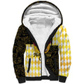 Personalised Melbourne Cup Australia Sherpa Hoodie Diamond Horse Racing Silks Inspired Yellow