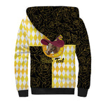 Personalised Melbourne Cup Australia Sherpa Hoodie Diamond Horse Racing Silks Inspired Yellow