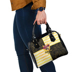 Melbourne Cup Australia Shoulder Handbag Diamond Horse Racing Silks Inspired Yellow