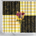 Melbourne Cup Australia Shower Curtain Diamond Horse Racing Silks Inspired Yellow