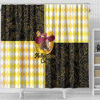 Melbourne Cup Australia Shower Curtain Diamond Horse Racing Silks Inspired Yellow