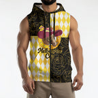 Personalised Melbourne Cup Australia Sleeveless Zip Hoodie Diamond Horse Racing Silks Inspired Yellow
