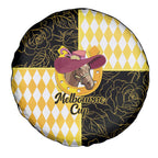 Melbourne Cup Australia Spare Tire Cover Diamond Horse Racing Silks Inspired Yellow