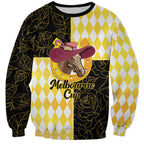 Personalised Melbourne Cup Australia Sweatshirt Diamond Horse Racing Silks Inspired Yellow
