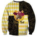 Personalised Melbourne Cup Australia Sweatshirt Diamond Horse Racing Silks Inspired Yellow