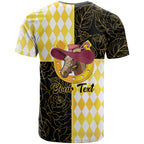 Personalised Melbourne Cup Australia T Shirt Diamond Horse Racing Silks Inspired Yellow