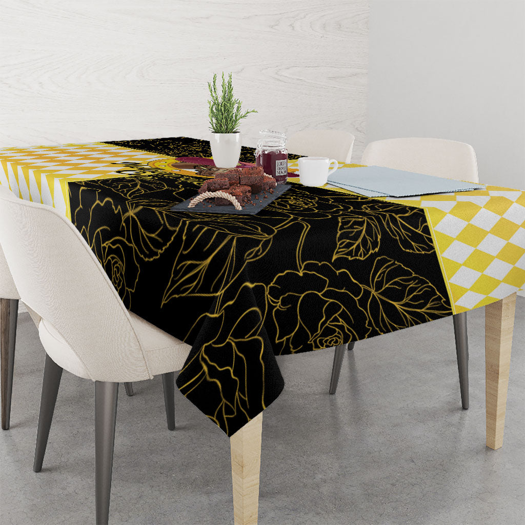 Melbourne Cup Australia Tablecloth Diamond Horse Racing Silks Inspired Yellow