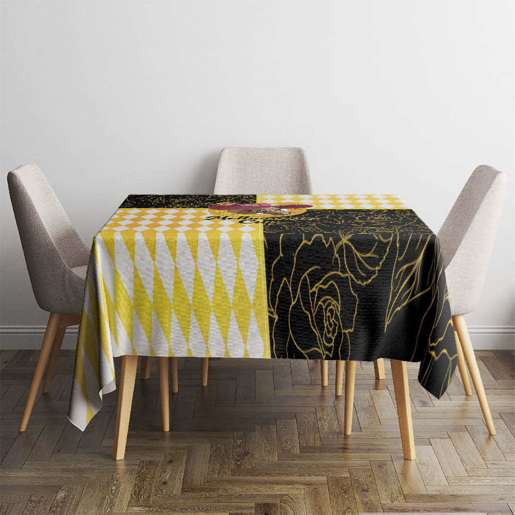 Melbourne Cup Australia Tablecloth Diamond Horse Racing Silks Inspired Yellow