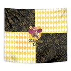 Melbourne Cup Australia Tapestry Diamond Horse Racing Silks Inspired Yellow