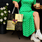 Melbourne Cup Australia Tote Bag Diamond Horse Racing Silks Inspired Yellow