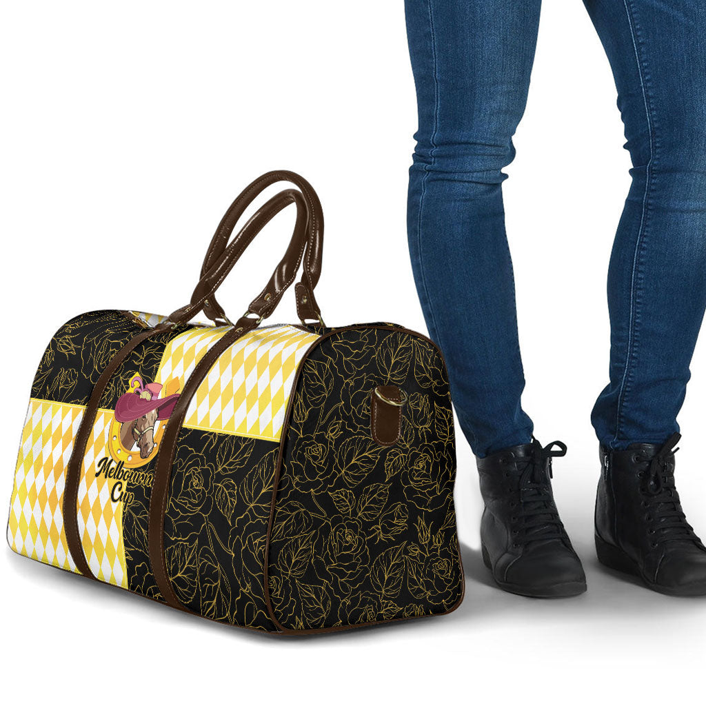 Melbourne Cup Australia Travel Bag Diamond Horse Racing Silks Inspired Yellow