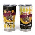 Personalised Melbourne Cup Australia Tumbler Cup Diamond Horse Racing Silks Inspired Yellow