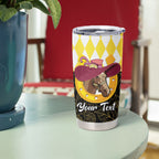 Personalised Melbourne Cup Australia Tumbler Cup Diamond Horse Racing Silks Inspired Yellow