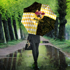 Melbourne Cup Australia Umbrella Diamond Horse Racing Silks Inspired Yellow