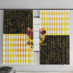 Melbourne Cup Australia Window Curtain Diamond Horse Racing Silks Inspired Yellow