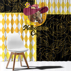 Melbourne Cup Australia Window Curtain Diamond Horse Racing Silks Inspired Yellow