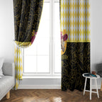 Melbourne Cup Australia Window Curtain Diamond Horse Racing Silks Inspired Yellow