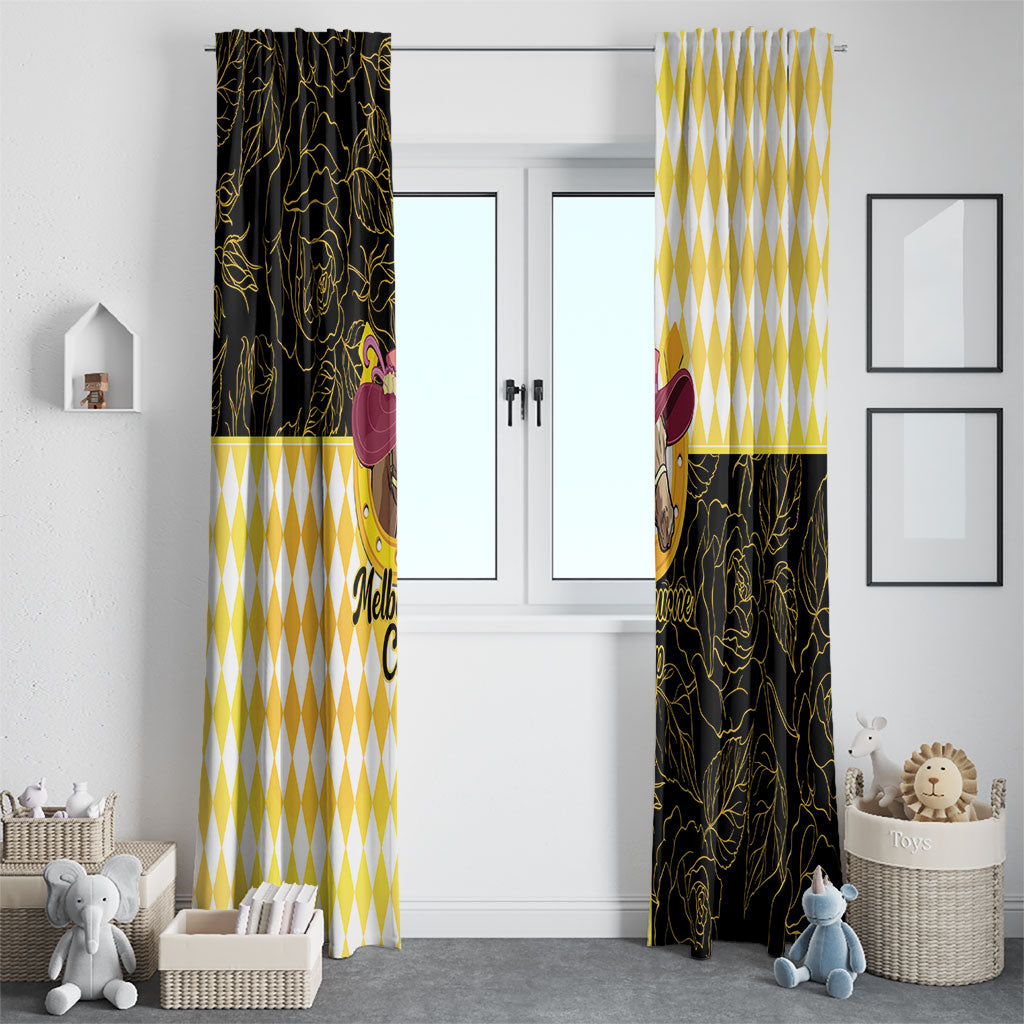 Melbourne Cup Australia Window Curtain Diamond Horse Racing Silks Inspired Yellow