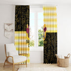 Melbourne Cup Australia Window Curtain Diamond Horse Racing Silks Inspired Yellow