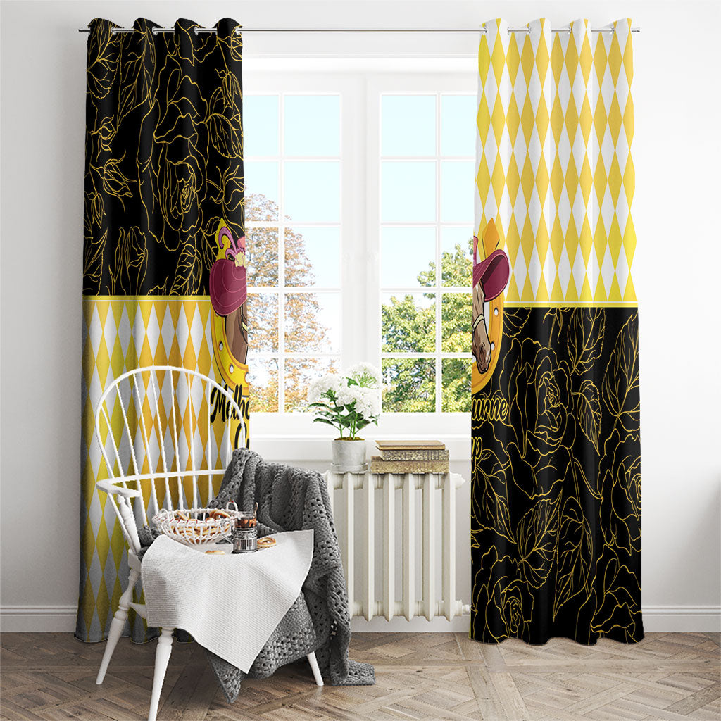 Melbourne Cup Australia Window Curtain Diamond Horse Racing Silks Inspired Yellow