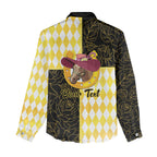 Personalised Melbourne Cup Australia Women Casual Shirt Diamond Horse Racing Silks Inspired Yellow