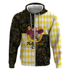 Personalised Melbourne Cup Australia Zip Hoodie Diamond Horse Racing Silks Inspired Yellow
