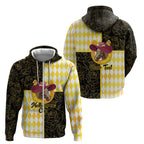 Personalised Melbourne Cup Australia Zip Hoodie Diamond Horse Racing Silks Inspired Yellow