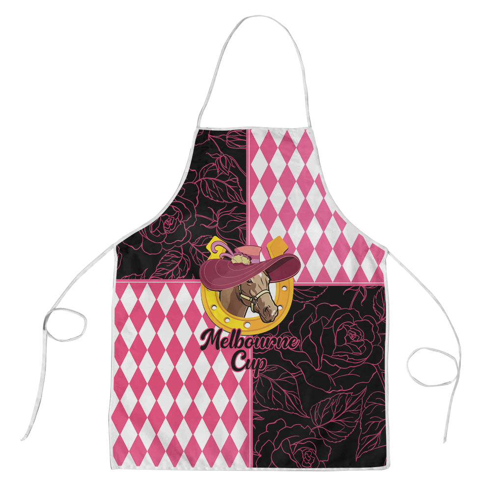 Melbourne Cup Australia Apron Diamond Horse Racing Silks Inspired Pink
