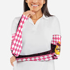 Personalised Melbourne Cup Australia Arm Sleeves Diamond Horse Racing Silks Inspired Pink