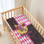 Melbourne Cup Australia Baby Bed Cover Diamond Horse Racing Silks Inspired Pink