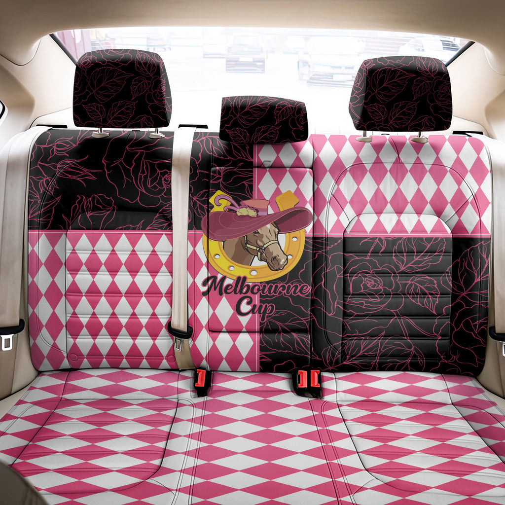 Melbourne Cup Australia Back Car Seat Cover Diamond Horse Racing Silks Inspired Pink