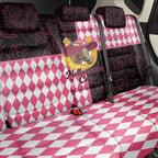 Melbourne Cup Australia Back Car Seat Cover Diamond Horse Racing Silks Inspired Pink