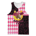Personalised Melbourne Cup Australia Basketball Jersey Diamond Horse Racing Silks Inspired Pink
