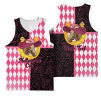 Personalised Melbourne Cup Australia Basketball Jersey Diamond Horse Racing Silks Inspired Pink