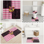 Melbourne Cup Australia Bathroom Set Diamond Horse Racing Silks Inspired Pink