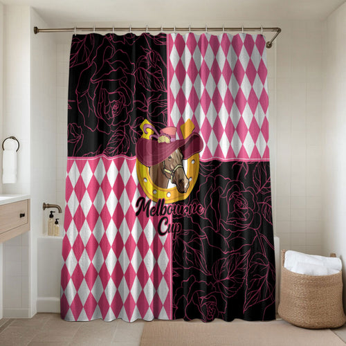 Melbourne Cup Australia Bathroom Set Diamond Horse Racing Silks Inspired Pink