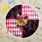 Melbourne Cup Australia Beach Blanket Diamond Horse Racing Silks Inspired Pink