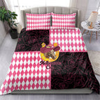 Melbourne Cup Australia Bedding Set Diamond Horse Racing Silks Inspired Pink