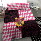 Melbourne Cup Australia Bedding Set Diamond Horse Racing Silks Inspired Pink
