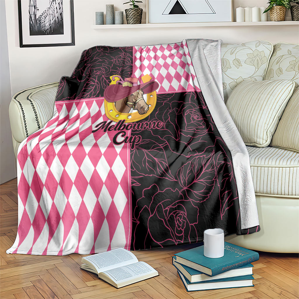 Melbourne Cup Australia Blanket Diamond Horse Racing Silks Inspired Pink