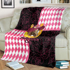 Melbourne Cup Australia Blanket Diamond Horse Racing Silks Inspired Pink